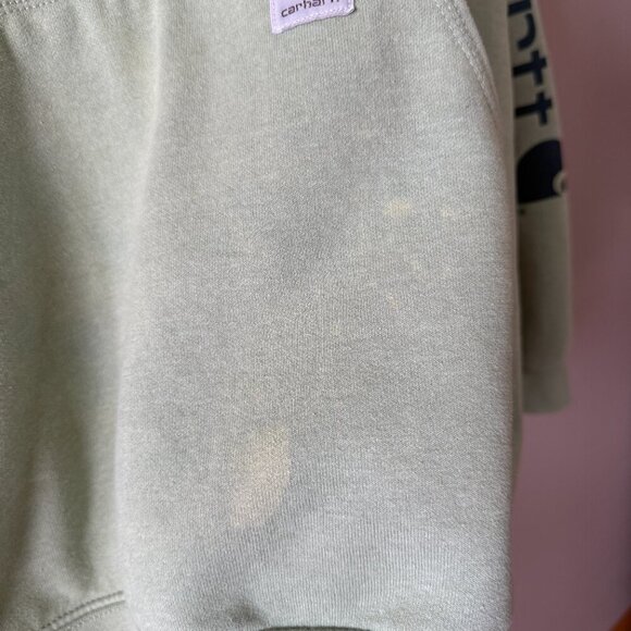 Men's Big and Tall 2XL Carhartt Sage Green Pullover Hoodie Loose Fit - Picture 10 of 11